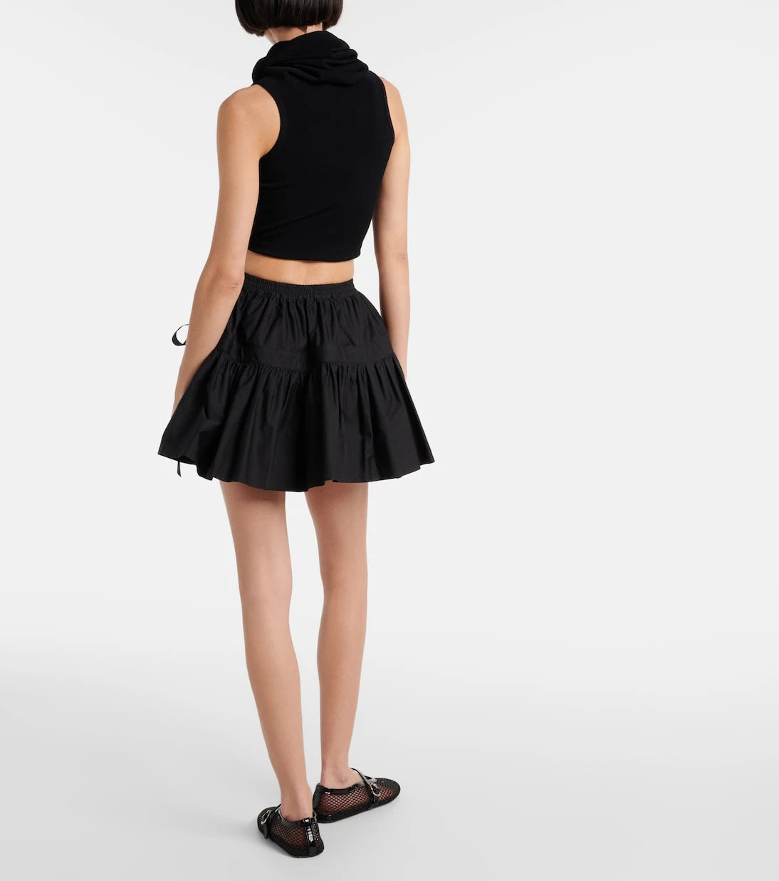 Alaïa - توب قصير بغطاء رأس
