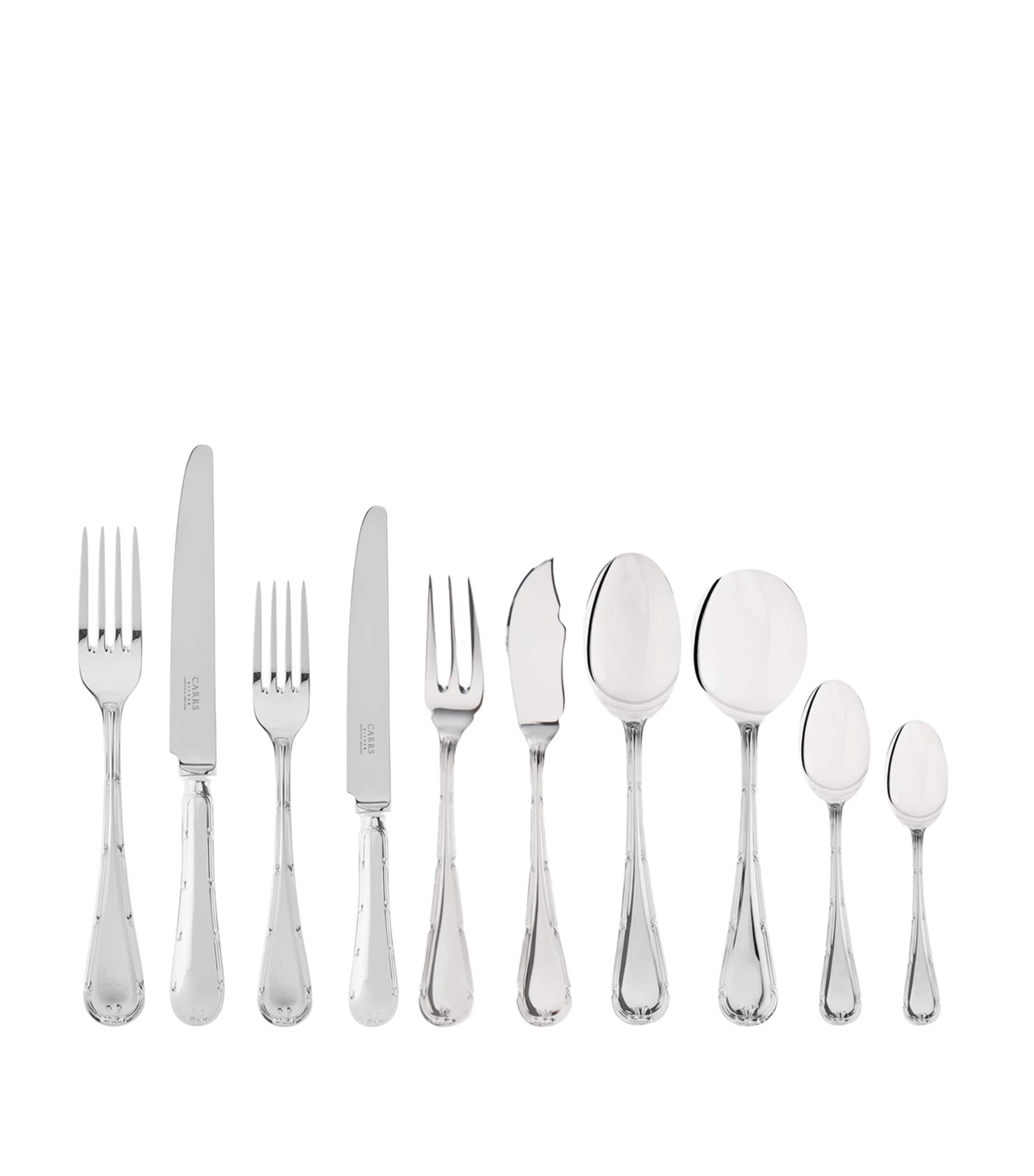English Reed and Ribbon Silver-Plated 60-Piece Set