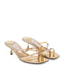 Gold Etana 50 Leather Heeled Mules