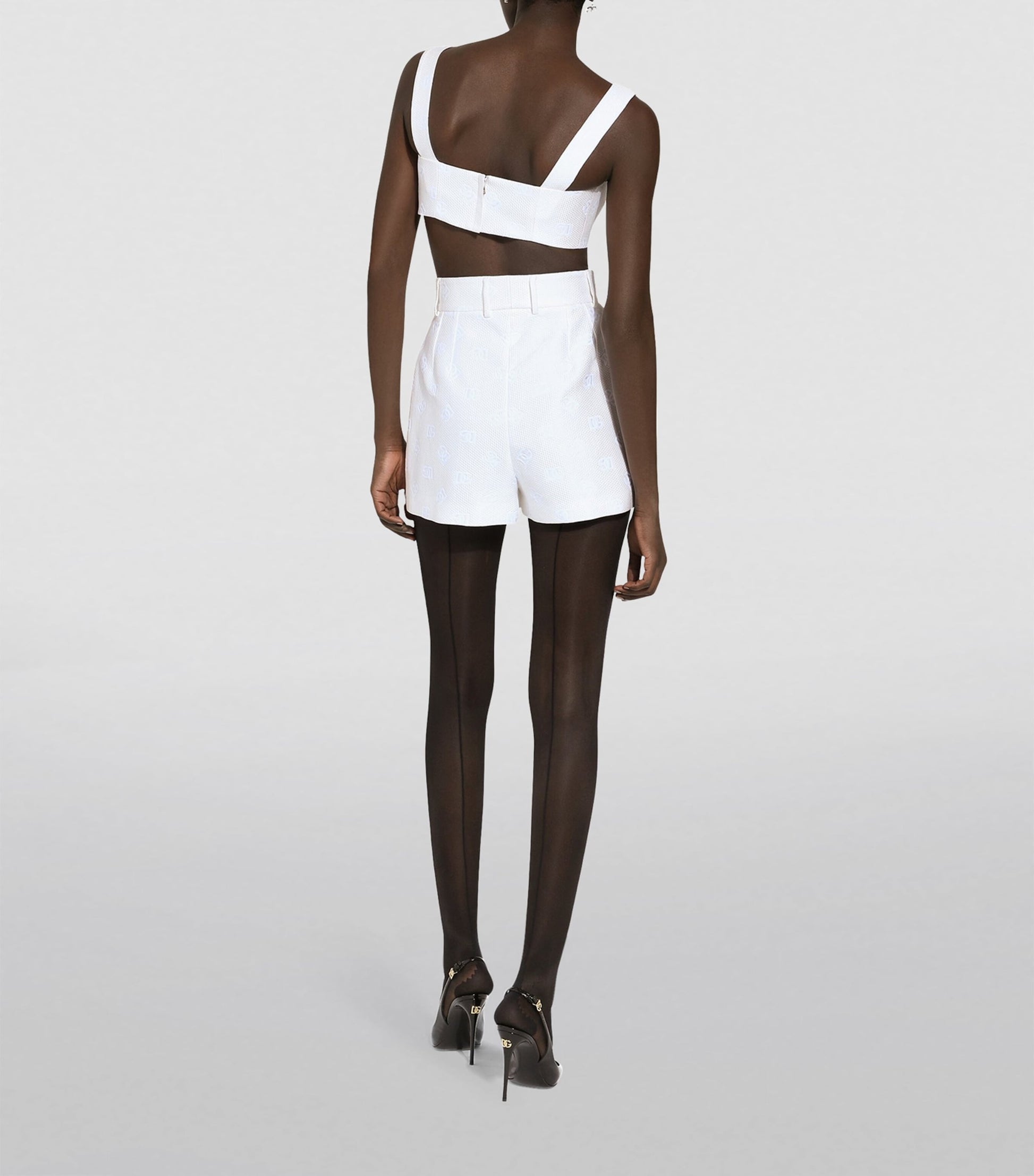 Dolce & Gabbana Multi Logo Crop Top