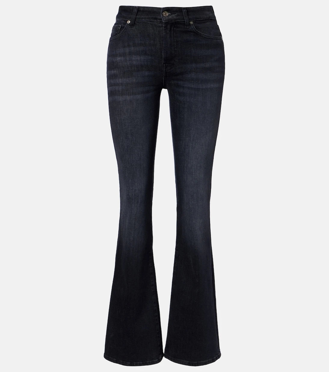7 For All Mankind - بنطلون جينز بقصة ضيقة واسعة من الأسفل (Leggy bootcut jeans)