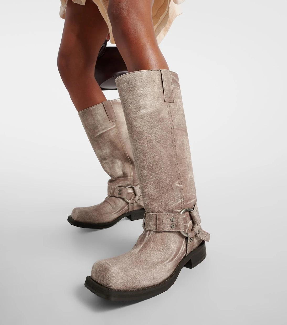 Acne Studios - Balius 35 printed knee-high boots