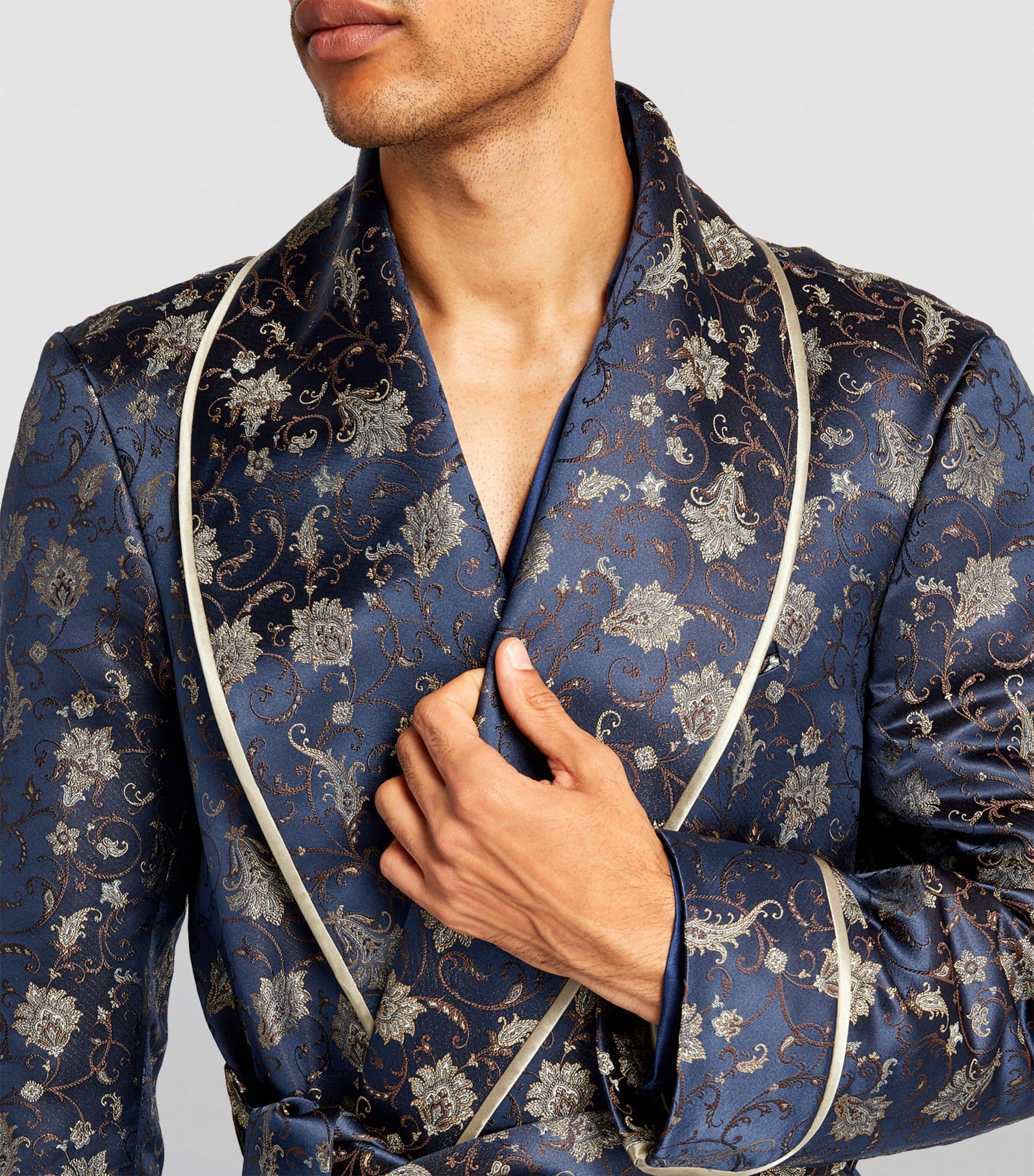 Silk Paisley-Jacquard Robe
