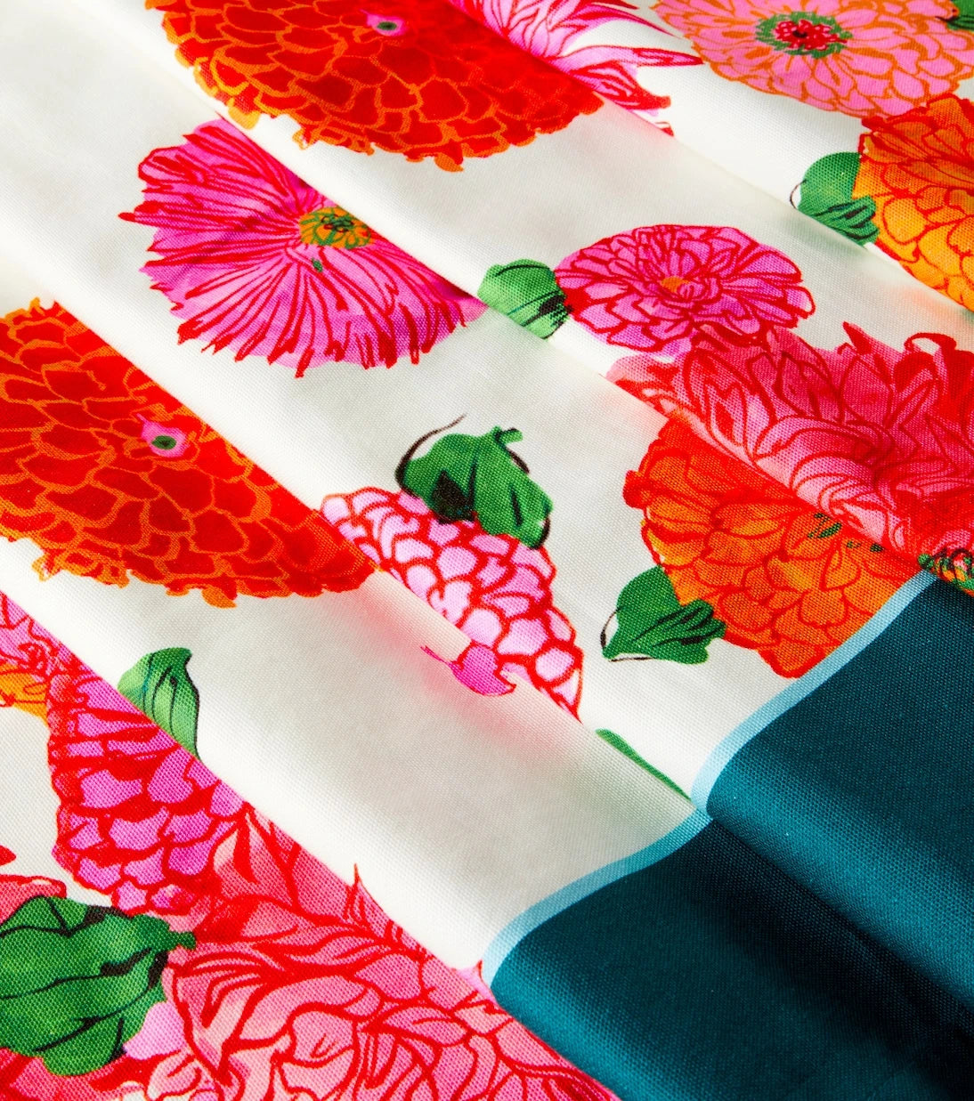 La DoubleJ - Bright Blooms Large cotton tablecloth