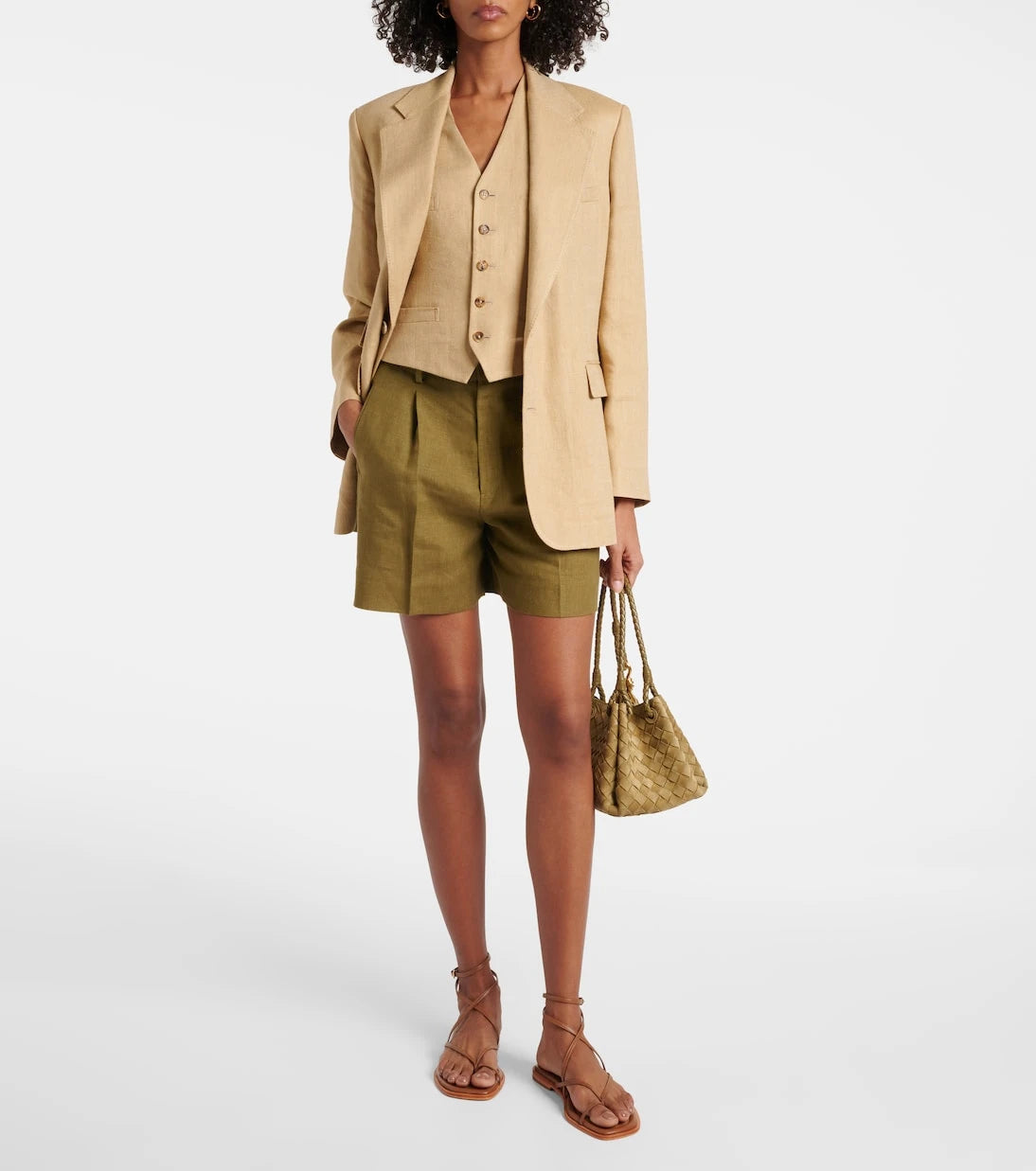 Ralph Lauren Collection - Tracy pleated linen shorts