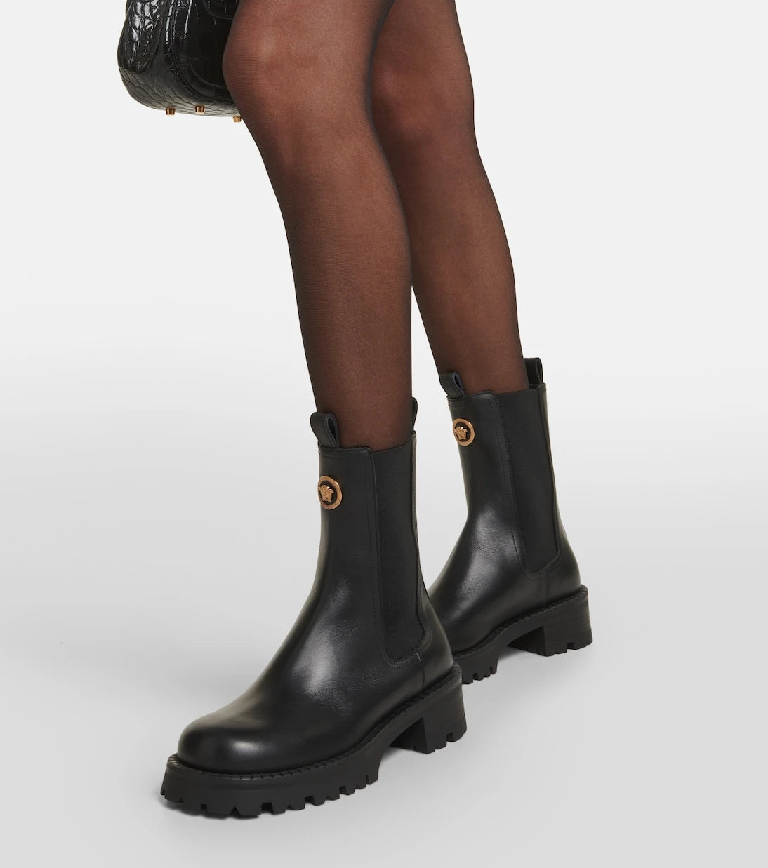 Versace - Medusa leather Chelsea boots
