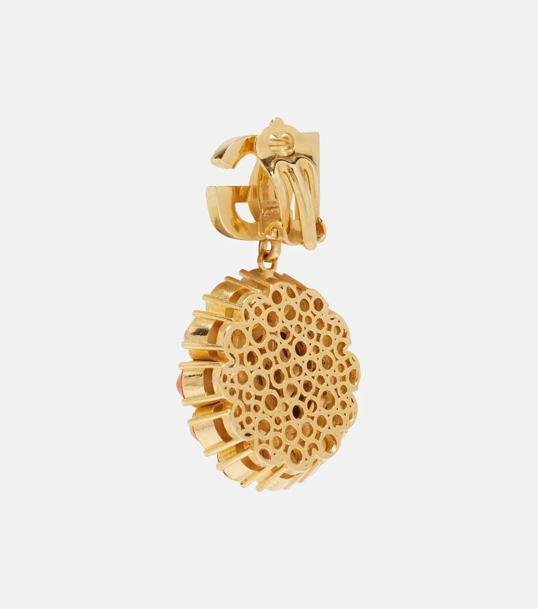Dolce&Gabbana - DG embellished clip-on earrings