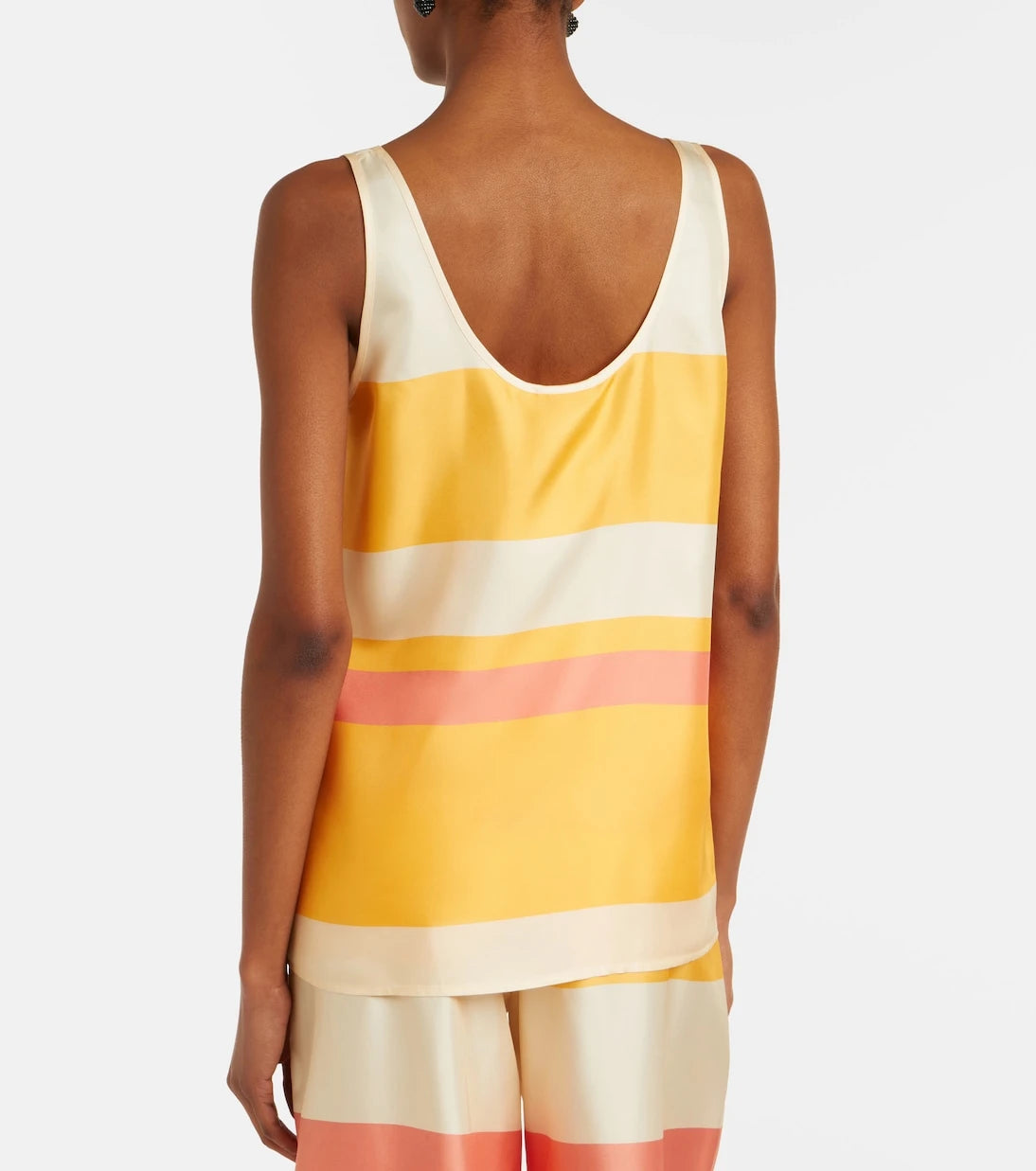 Eres - Sorbets striped silk twill top