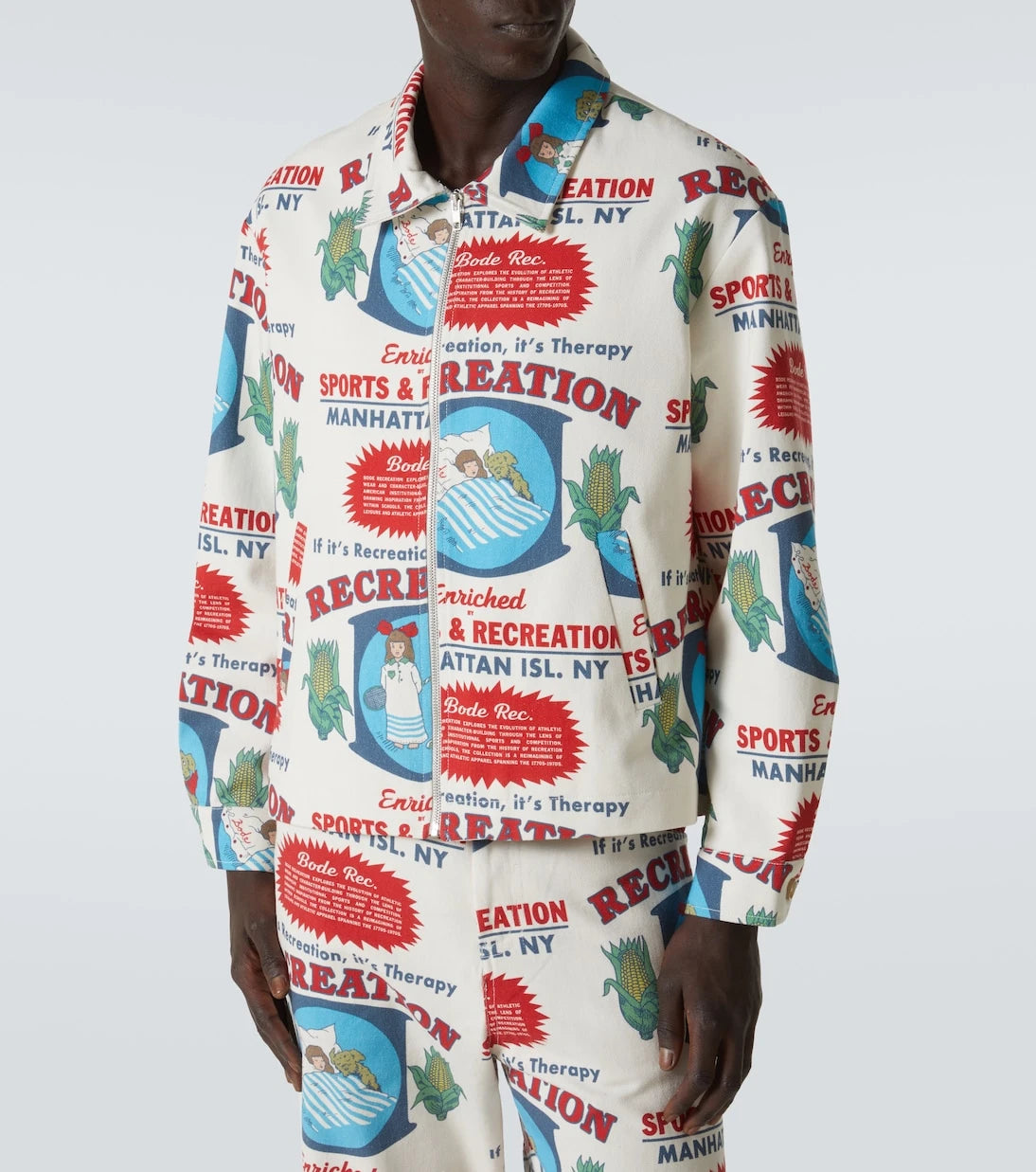 Bode - Enrichment printed cotton jacket