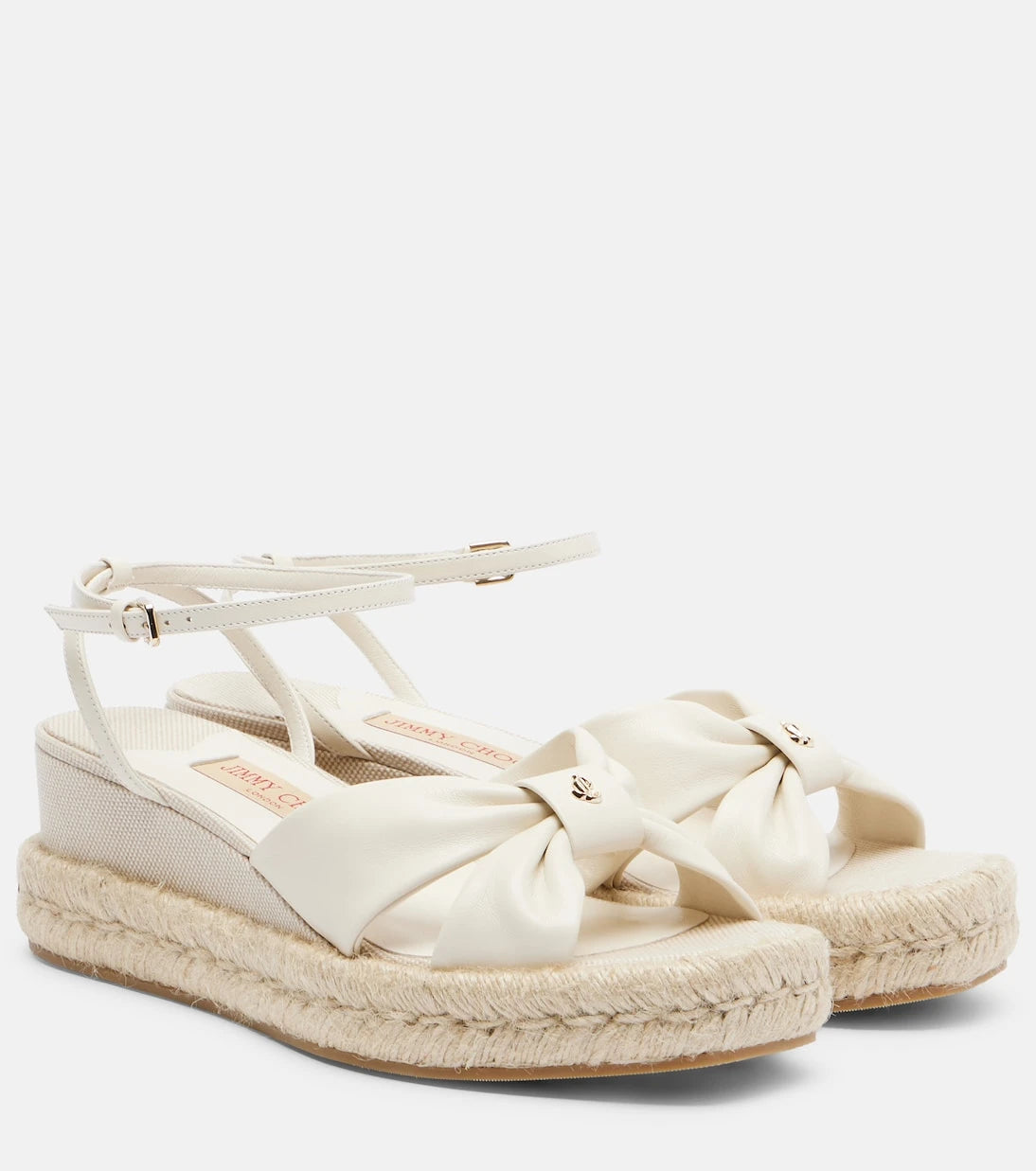 Jimmy Choo - Aella leather espadrille wedge sandals
