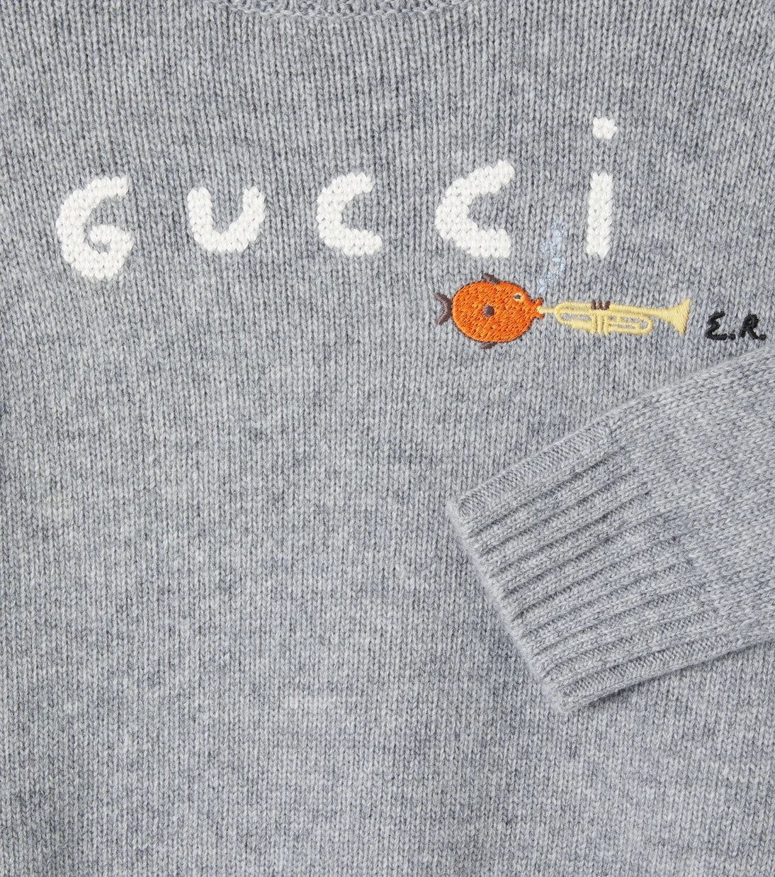 Gucci Kids - سترة صوف بشعار من تصميم إيوان روبرتس