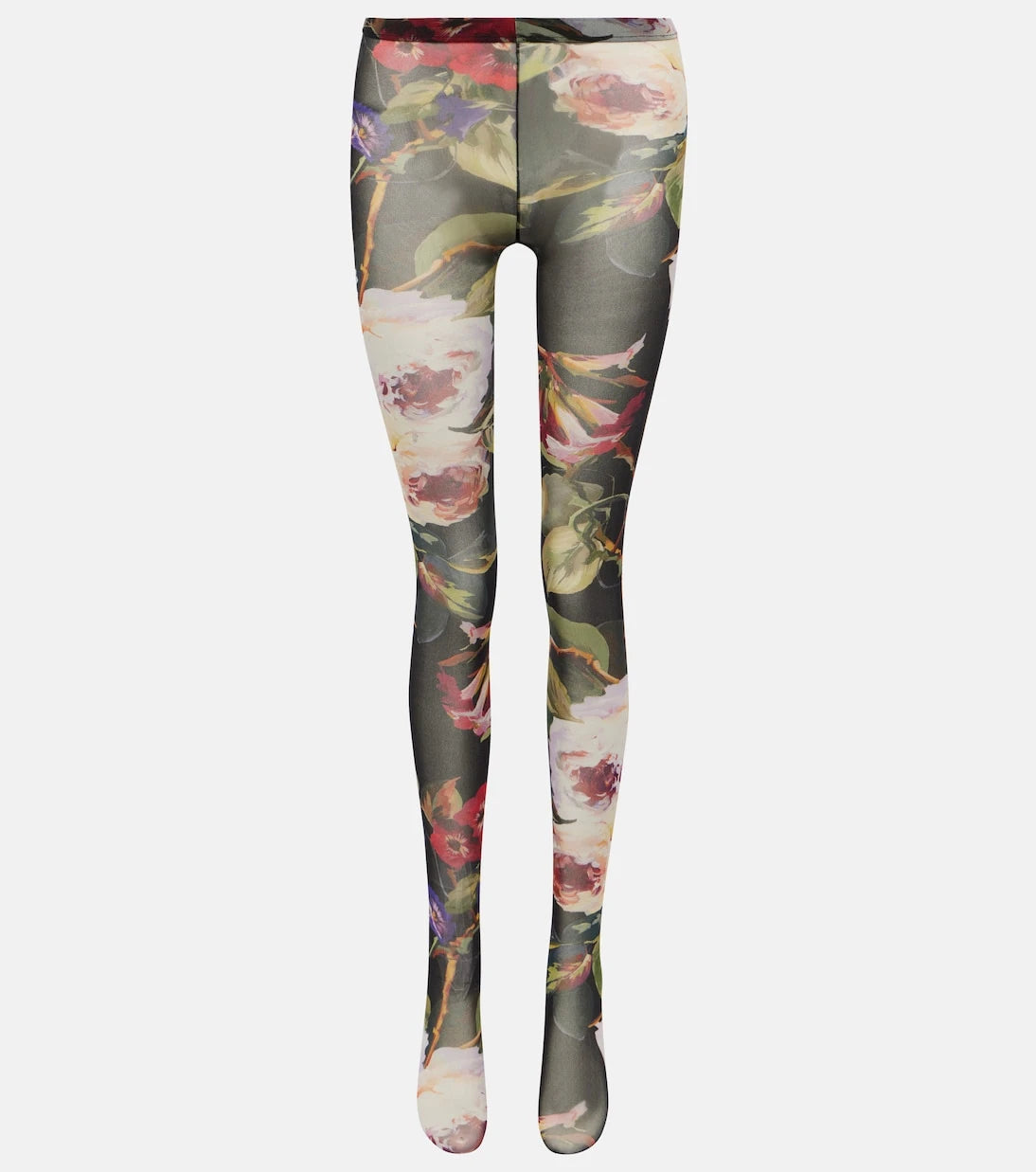 Dolce&Gabbana - Floral tulle tights