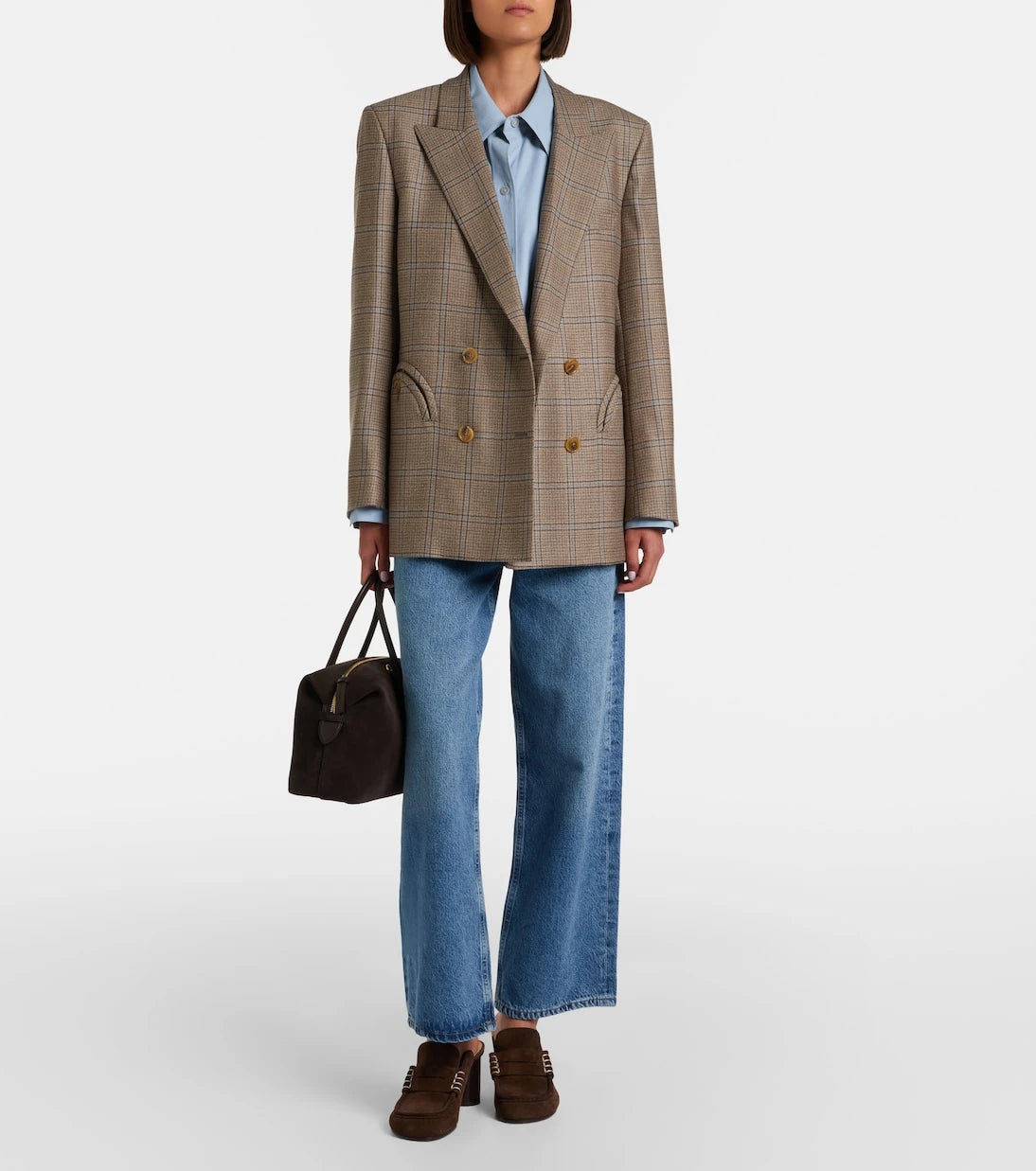Blazé Milano - Everynight checked double-breasted wool blazer