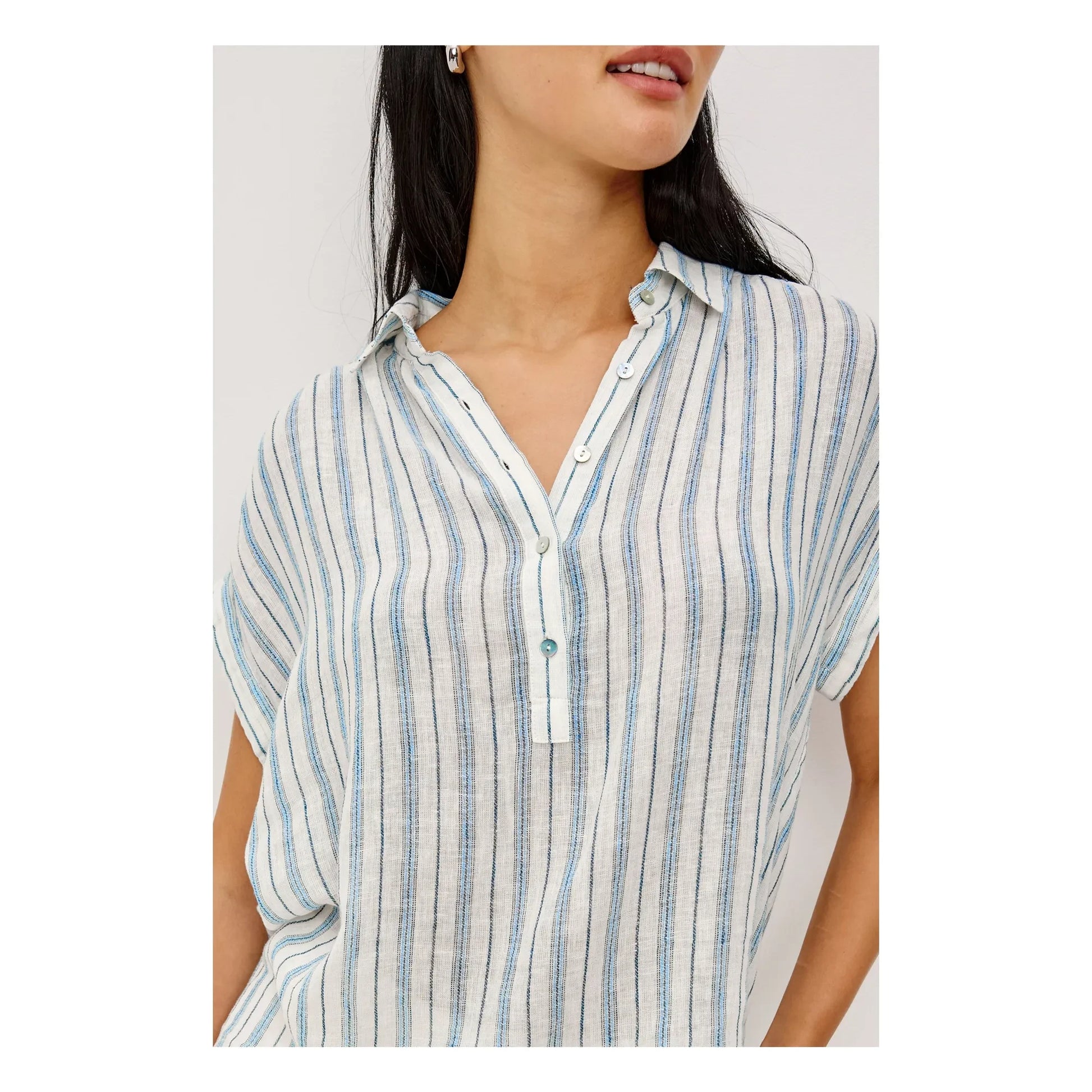 Rails - Tuscany Stripes Blouse | Light blue