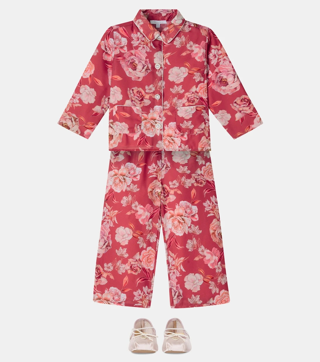 Patachou - Floral chiffon pajamas