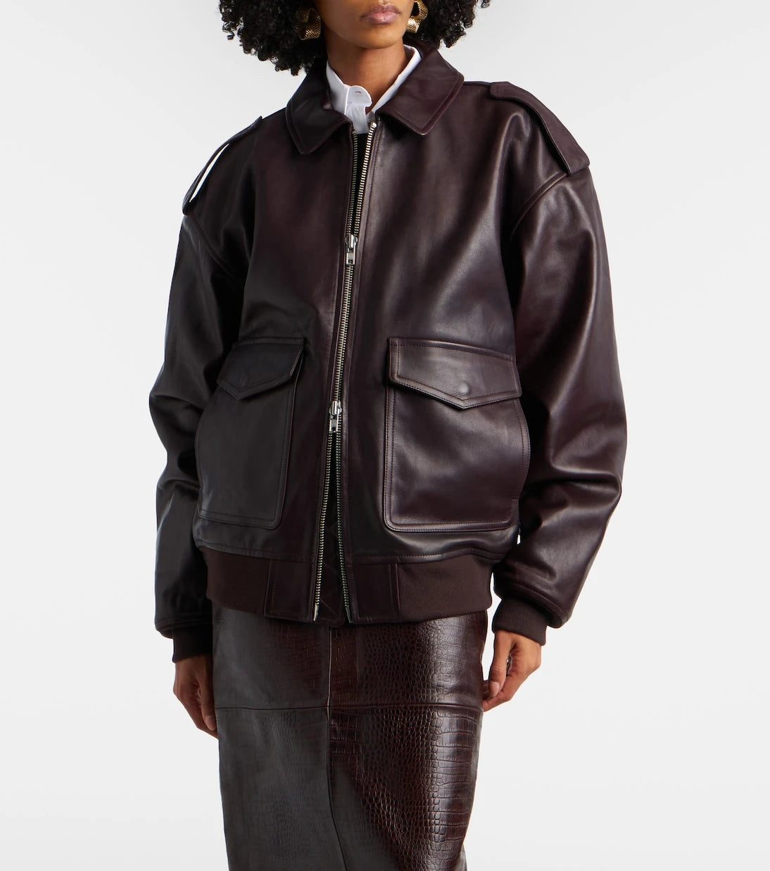 The Frankie Shop - Viper leather jacket