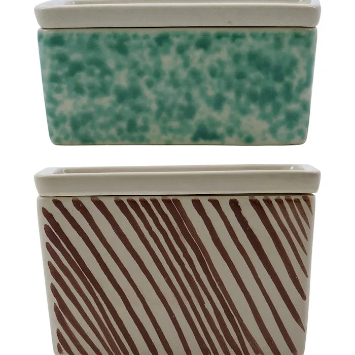 Kapaklı Saklama Kapları Seti House Doctor HDDiva 12,5 x 9 x 6 / 12,5 x 9 x 8 cm (2 Parça)
