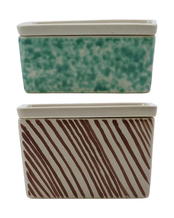 Kapaklı Saklama Kapları Seti House Doctor HDDiva 12,5 x 9 x 6 / 12,5 x 9 x 8 cm (2 Parça)