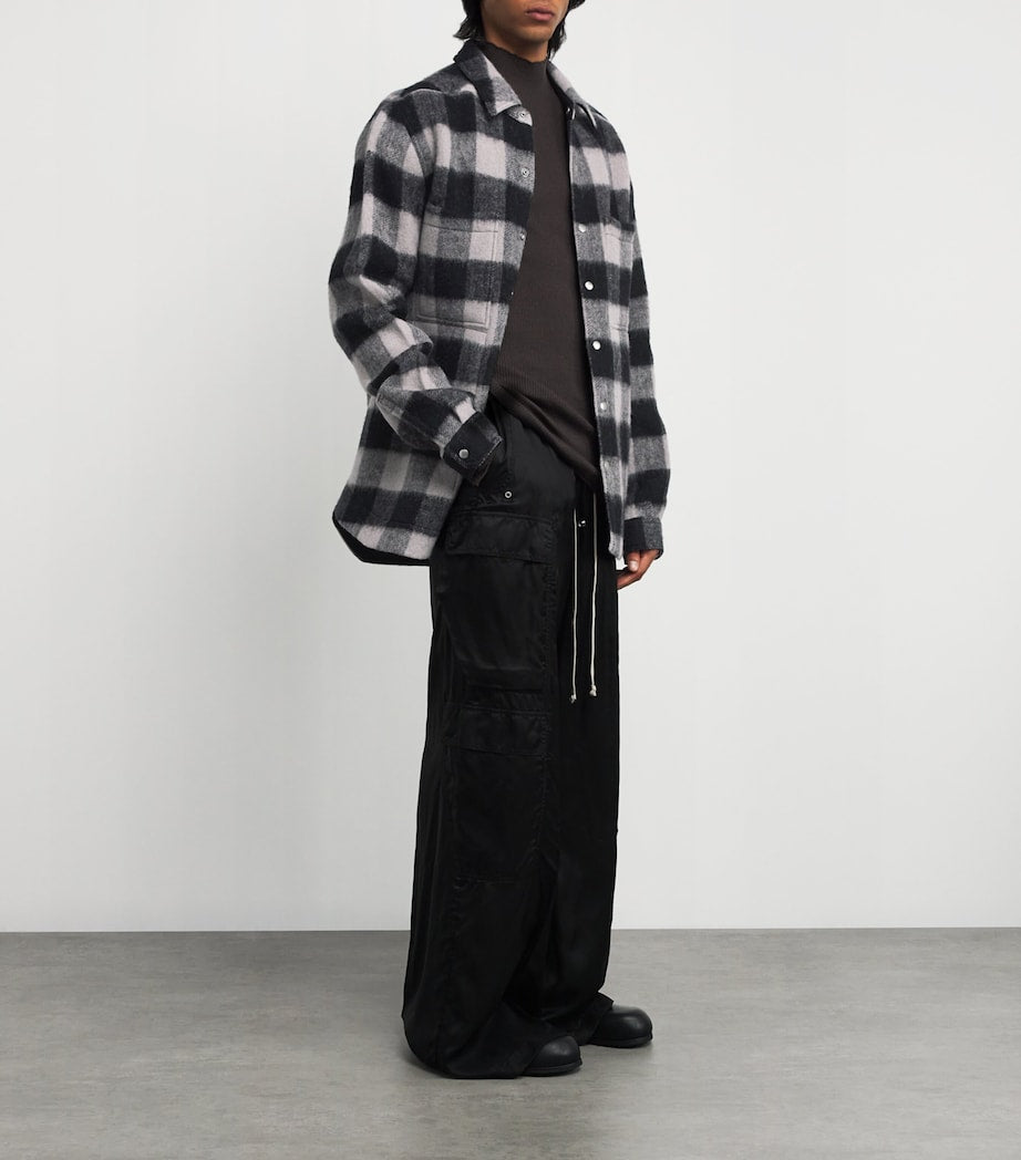 Virgin Wool Check Overshirt