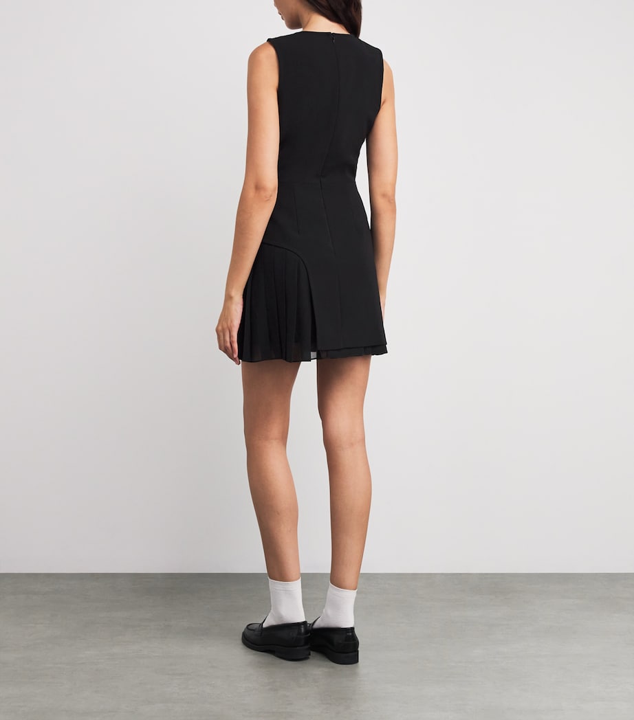Claudie Pierlot Black Pleated Panel Mini Dress