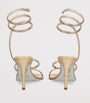 René Caovilla Beige Satin Embellished Cleo Sandals 80