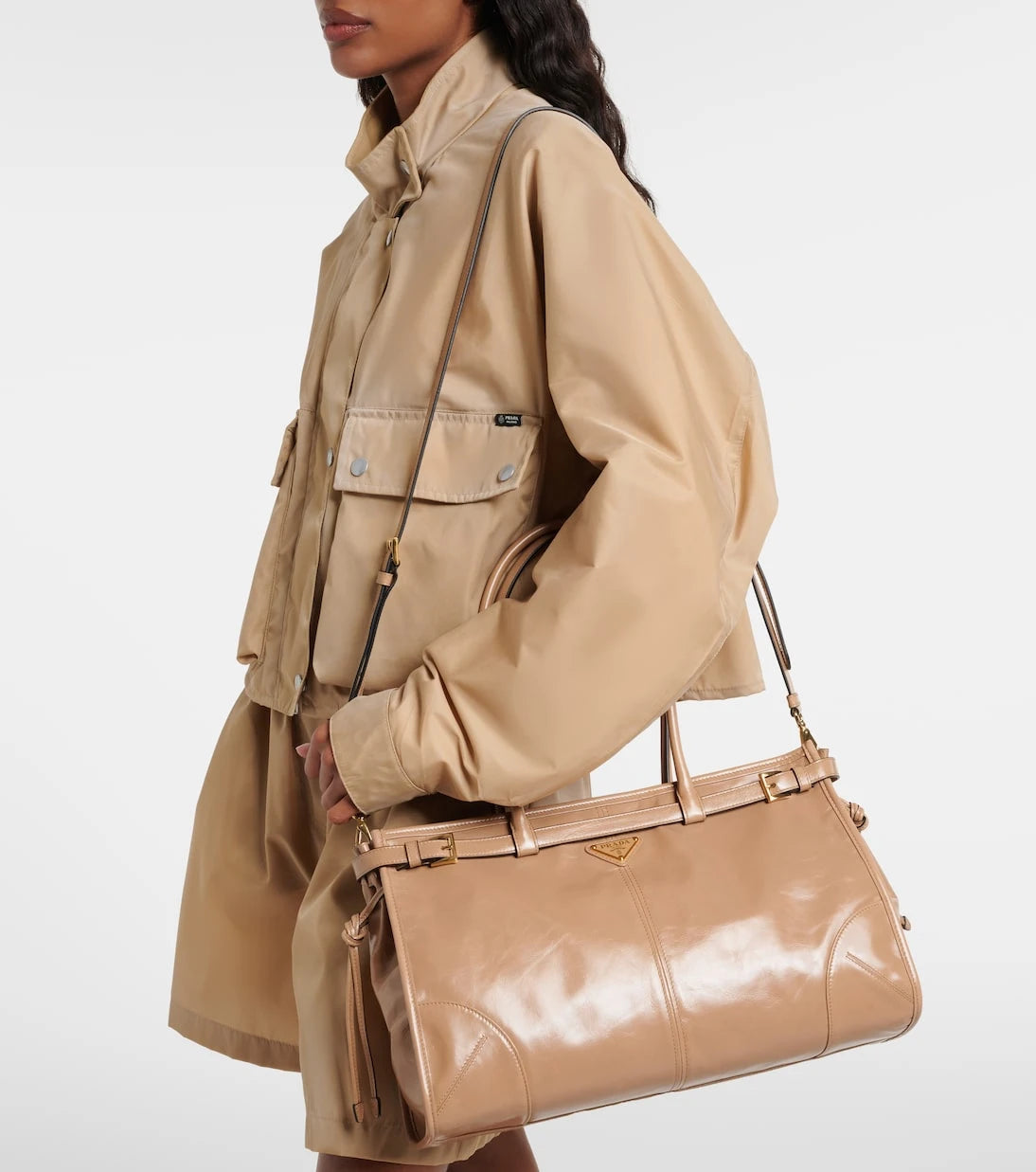 Prada - Prada Bonnie Large leather shoulder bag