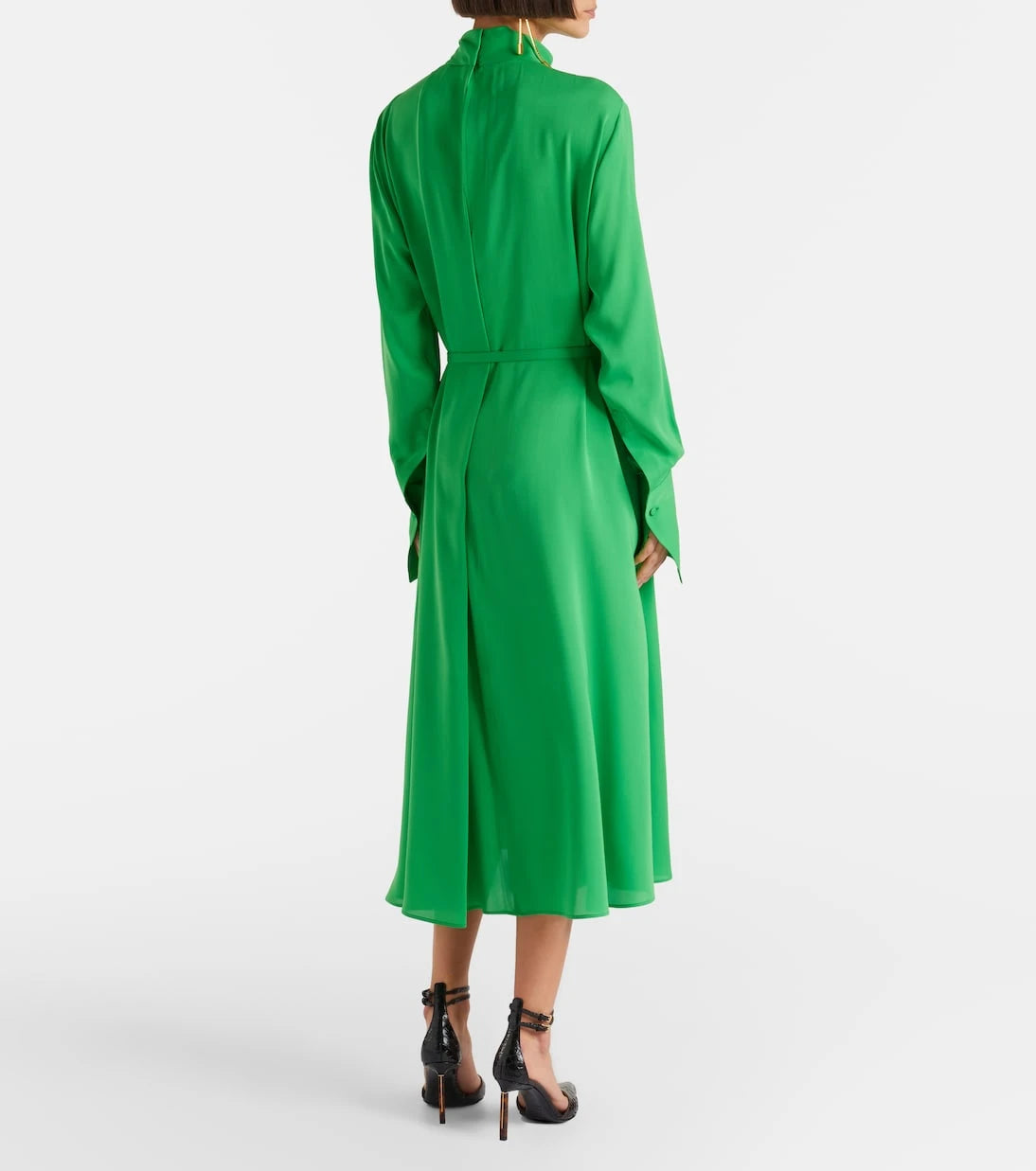 Tom Ford - Kemerli ipek midi elbise