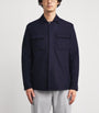 Blue Wool Stripe Overshirt