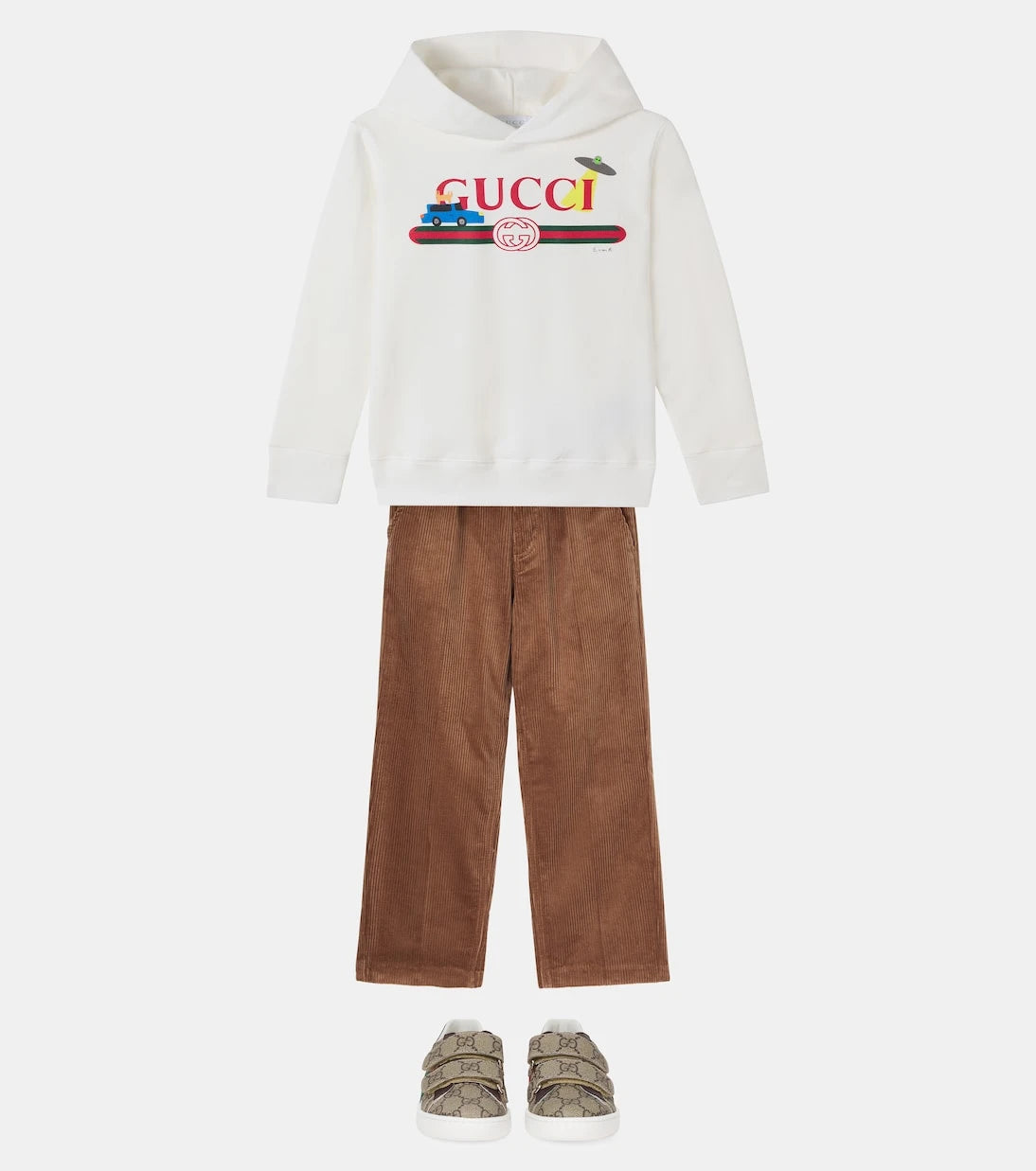Gucci Kids - سويت شيرت بغطاء رأس من الصوف القطني بالتعاون مع يوان روبرتس