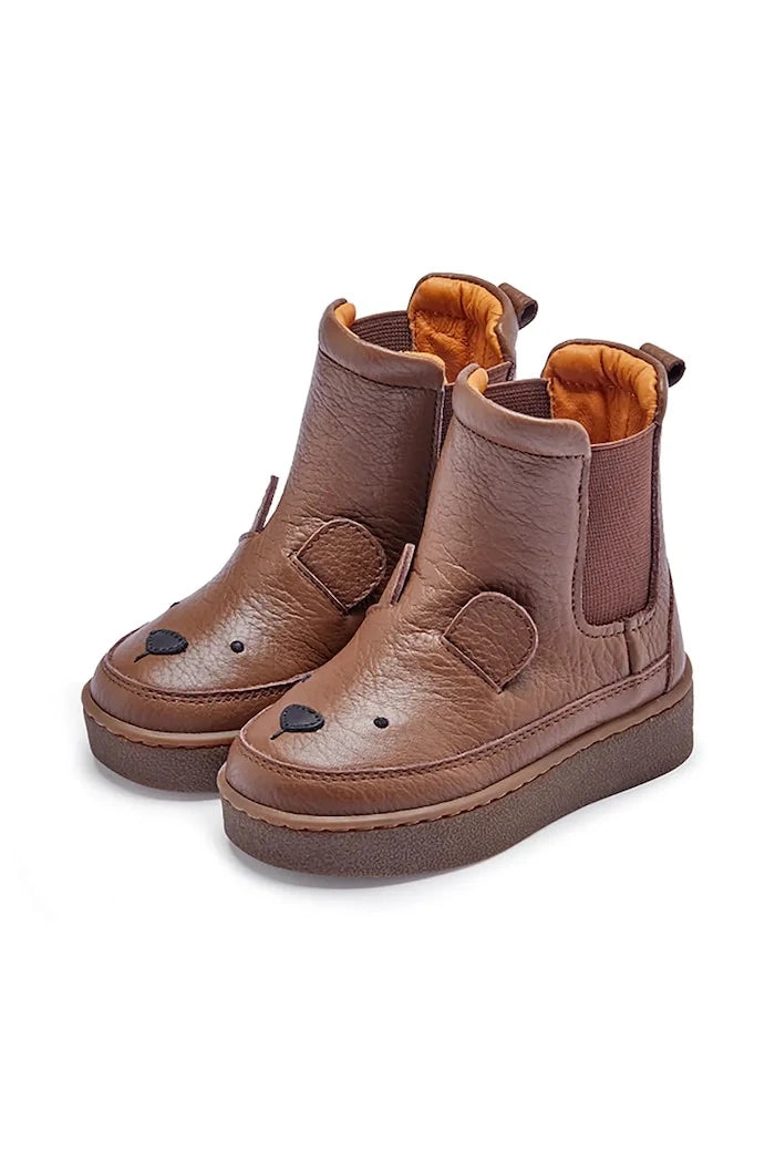 Donsje Thudo Classic Boots Bear Bebek Deri Ayakkabı