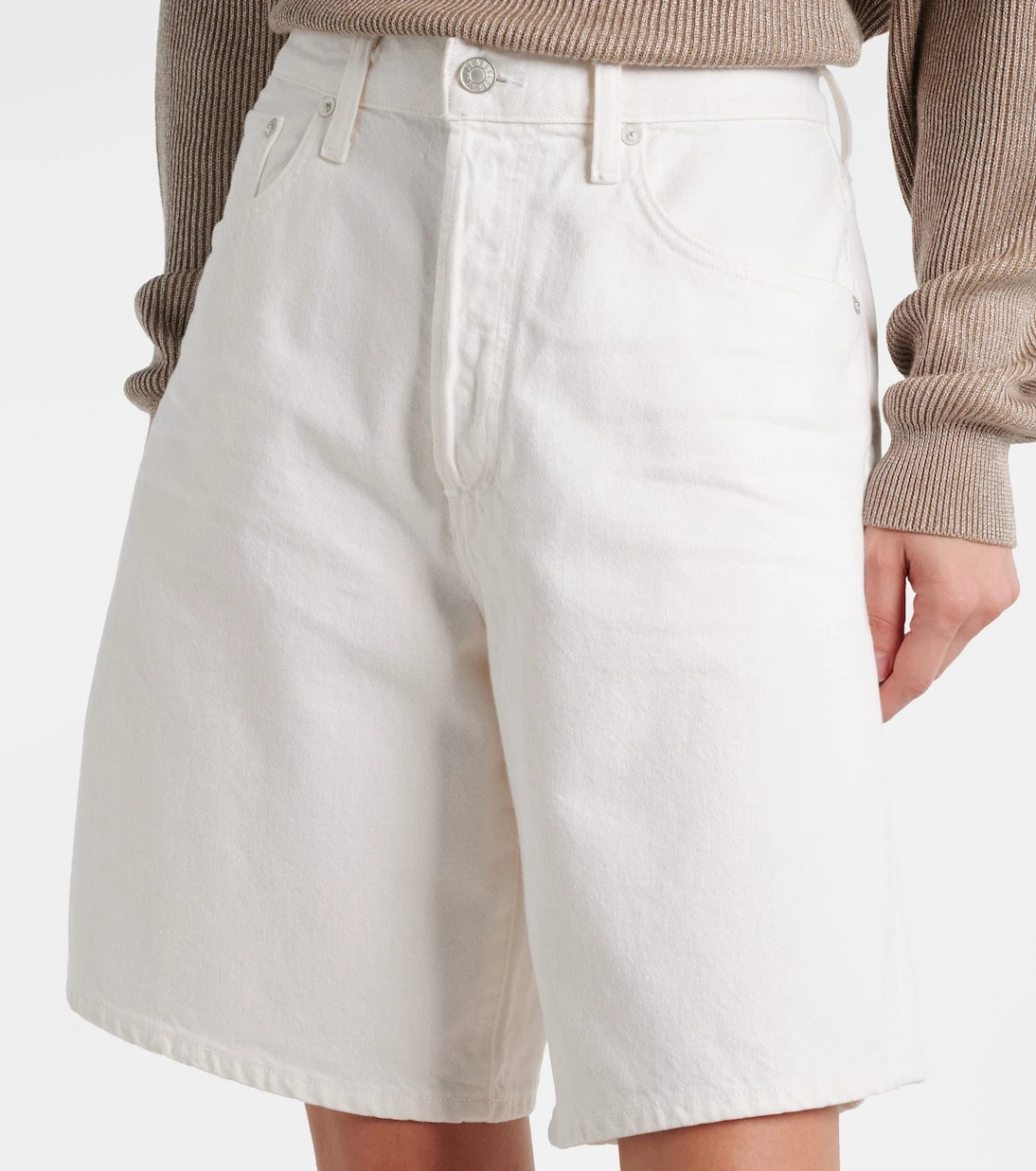 Agolde - Indra mid-rise denim shorts