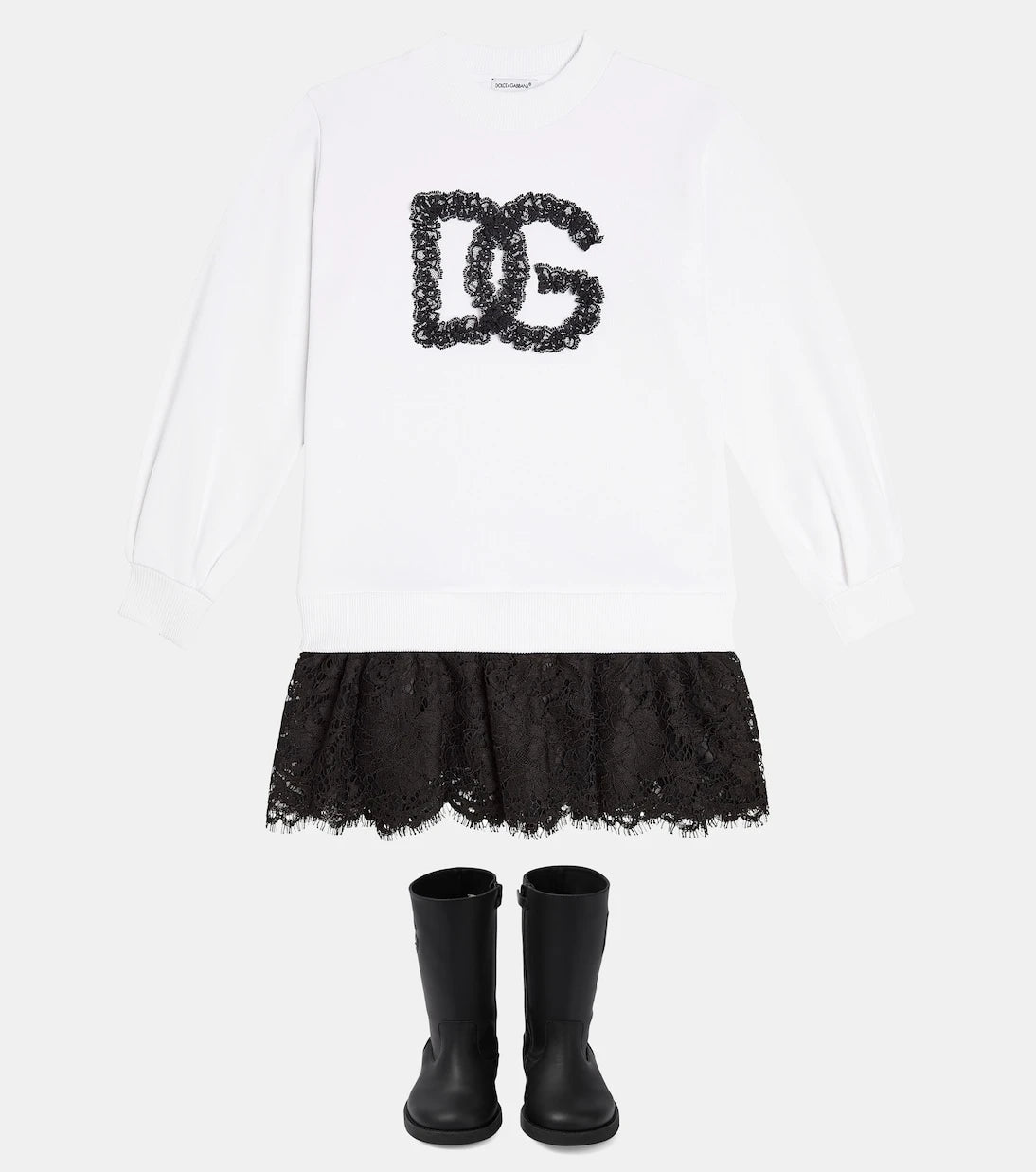 Dolce&Gabbana Kids - DG cotton jersey dress