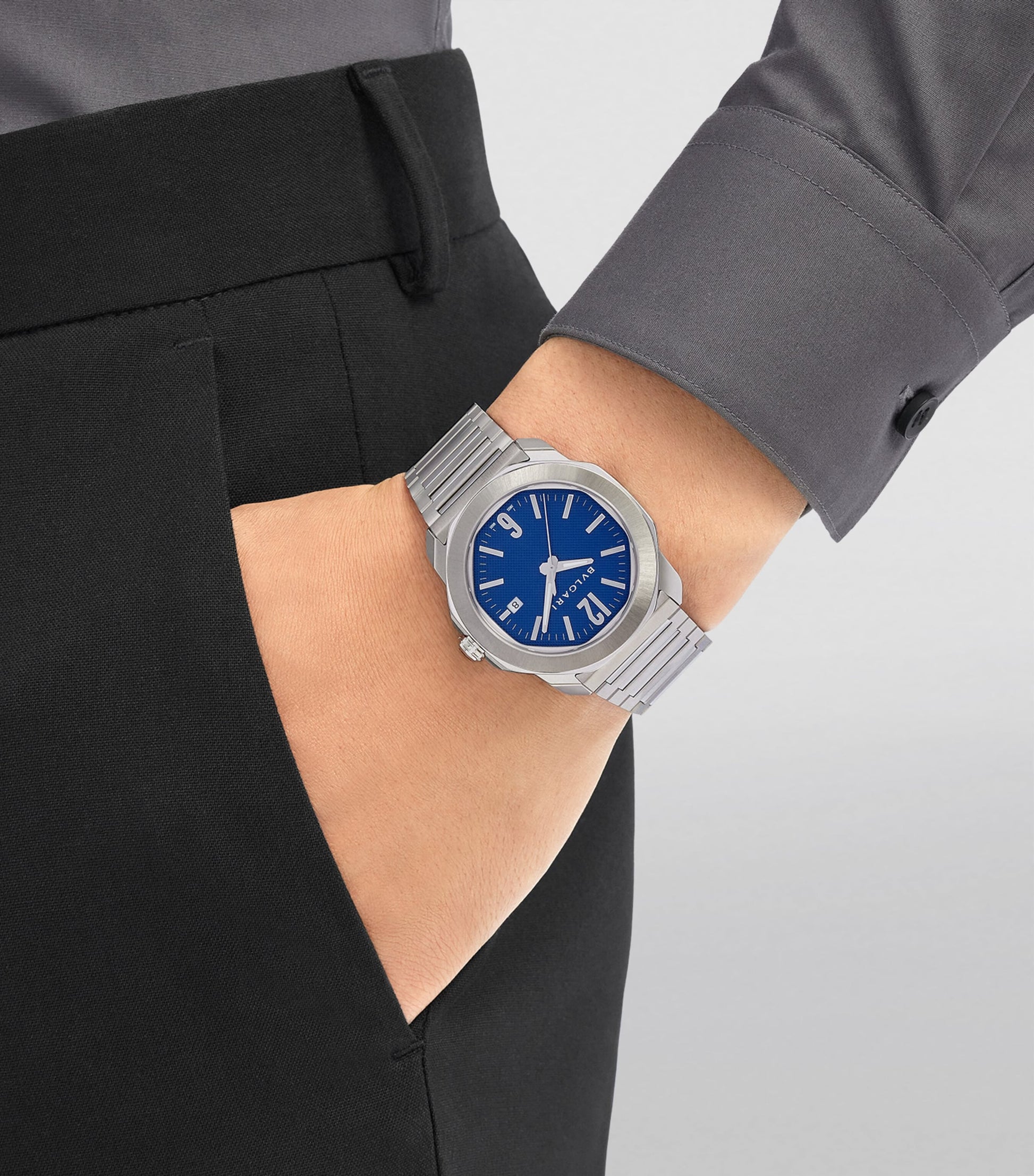 Stainless Steel Octo Roma Automatic Watch 41mm