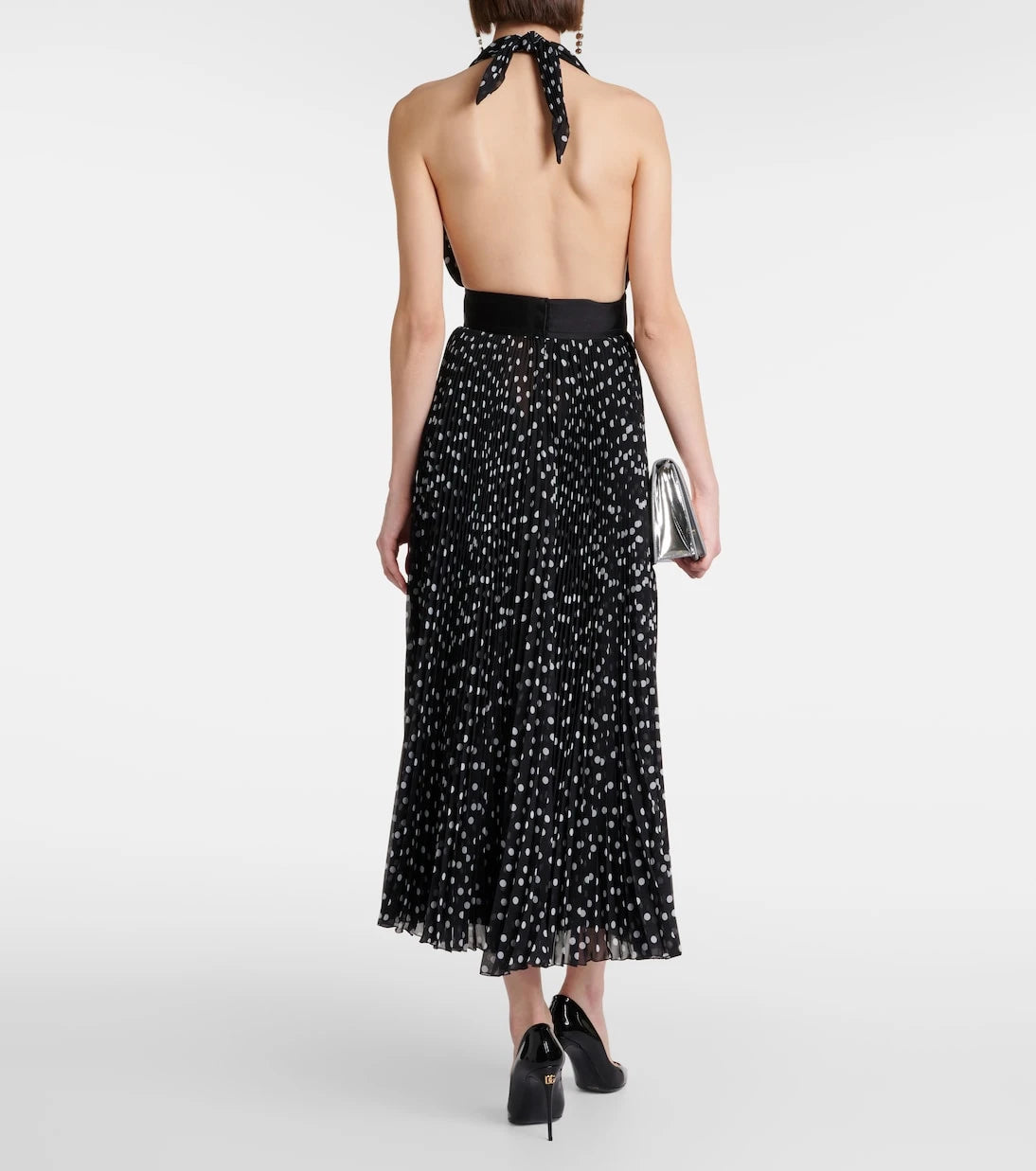 Dolce&Gabbana - Polka-dot chiffon midi dress