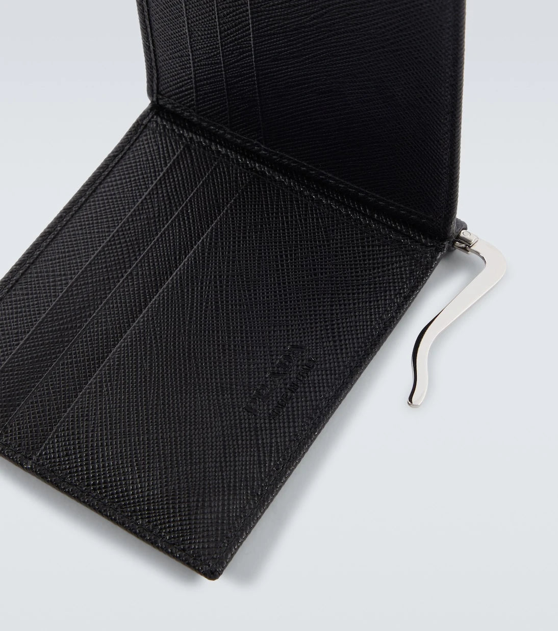 Prada - Saffiano metal money clip wallet
