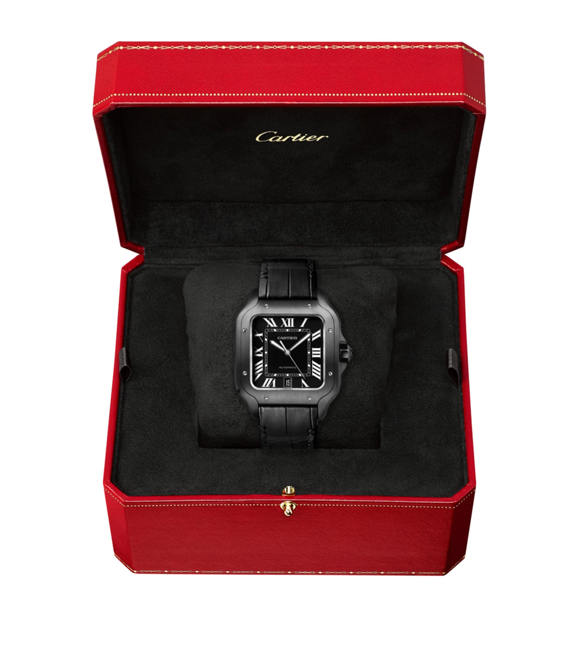 Stainless Steel Santos de Cartier Watch 39.8mm
