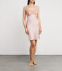 Rosamosario Pink Silk Embellished Slip Dress