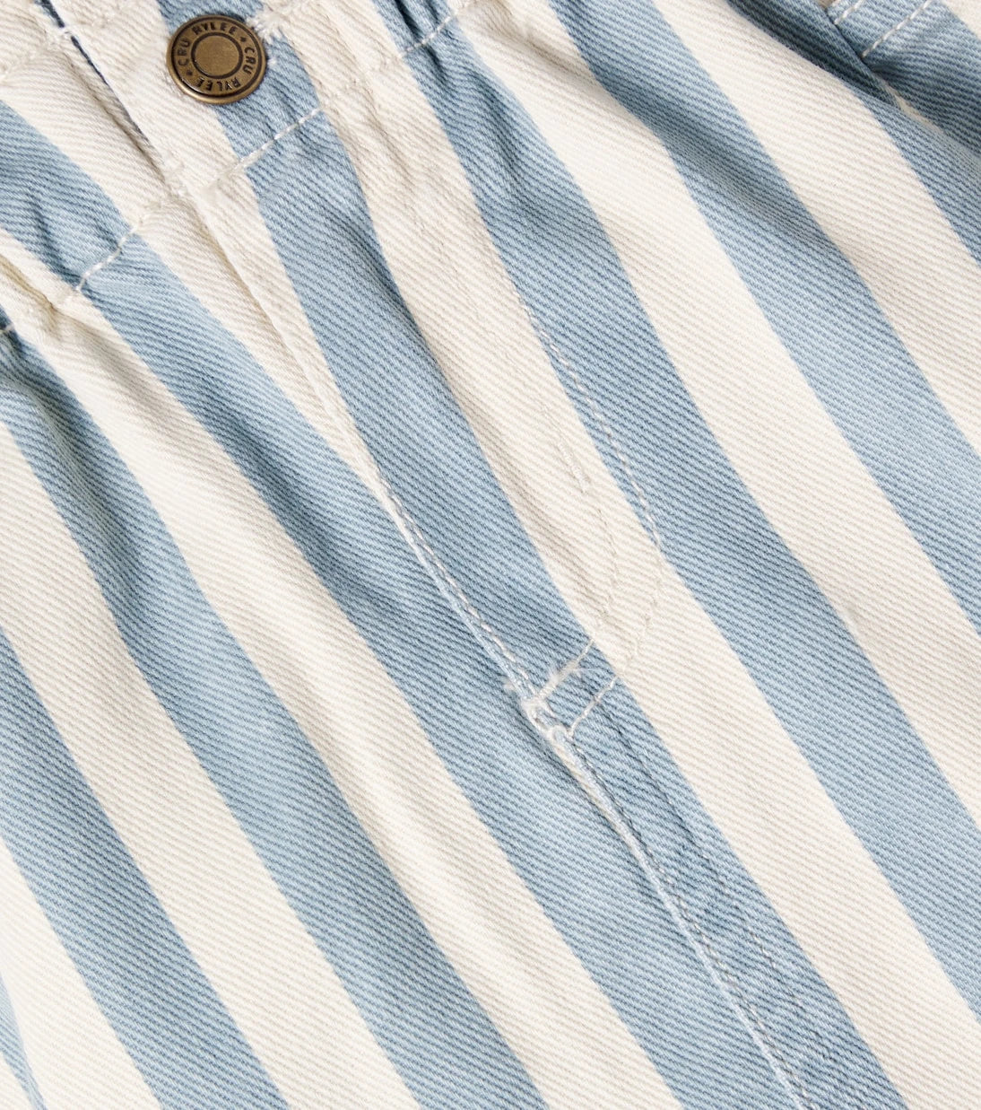 Rylee + Cru - Striped gathered denim skirt
