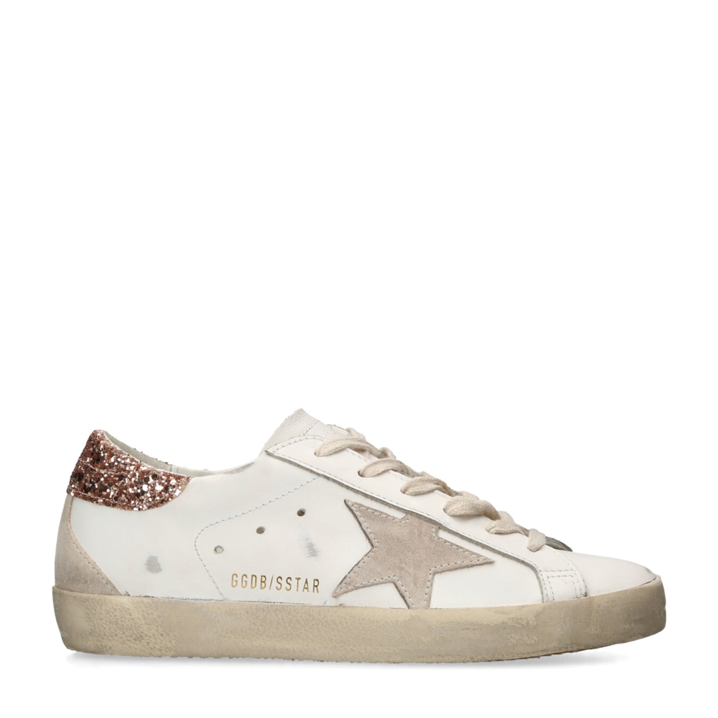Golden Goose White Leather Super-Star Sneakers