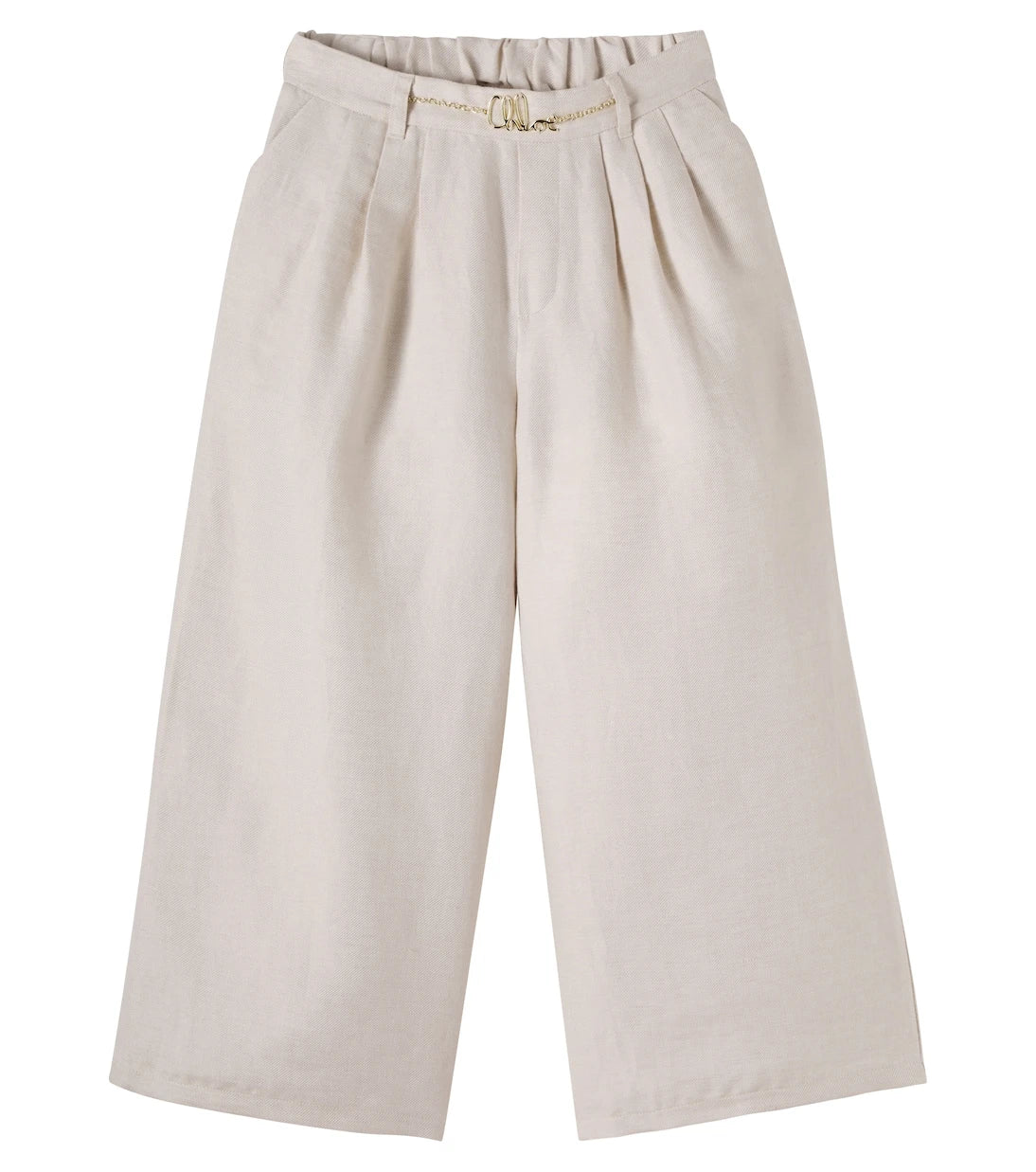 Chloé Kids - بنطلون كتان وقطن