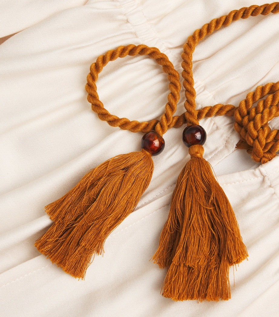 PatBO Beige Bananeira Tropical Cover-Up