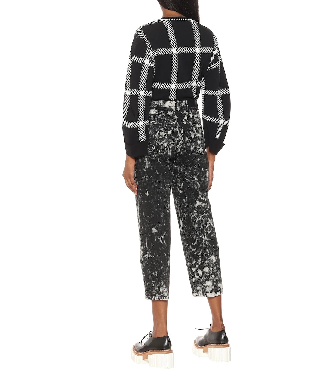 Stella McCartney - Galaxy printed high-rise cropped jeans