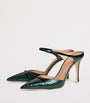 Malone Souliers Green Leather Crocodile-Effect Uma Pumps 90