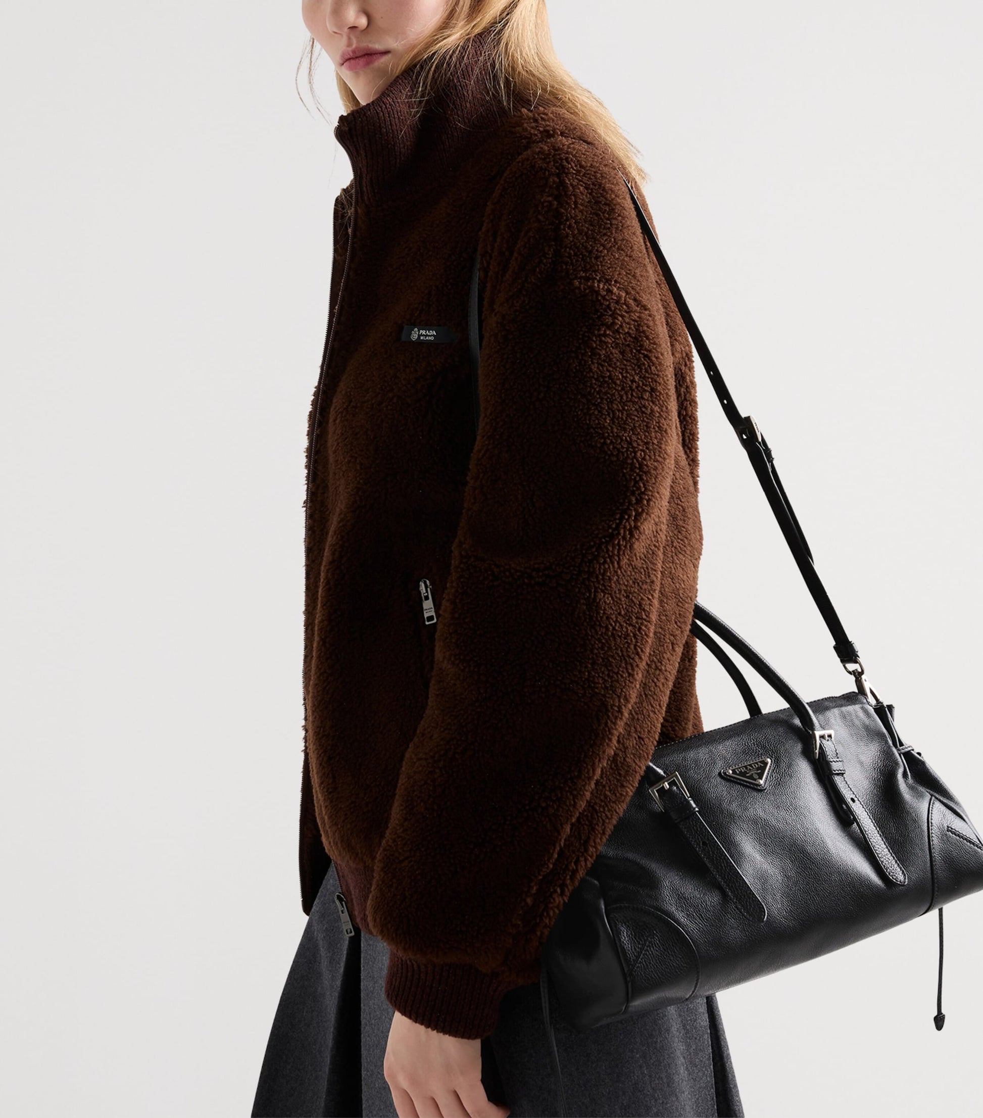 Prada Medium Leather Bonnie Shoulder Bag