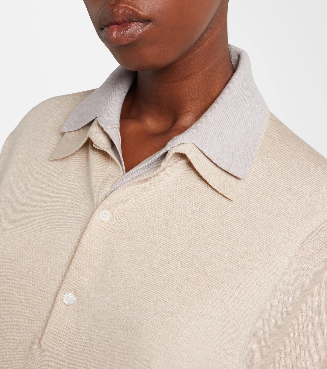 Acne Studios - Silk, wool, and cashmere polo sweater
