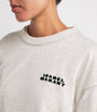 Ivory Cotton-Blend Shad Logo Sweatshirt