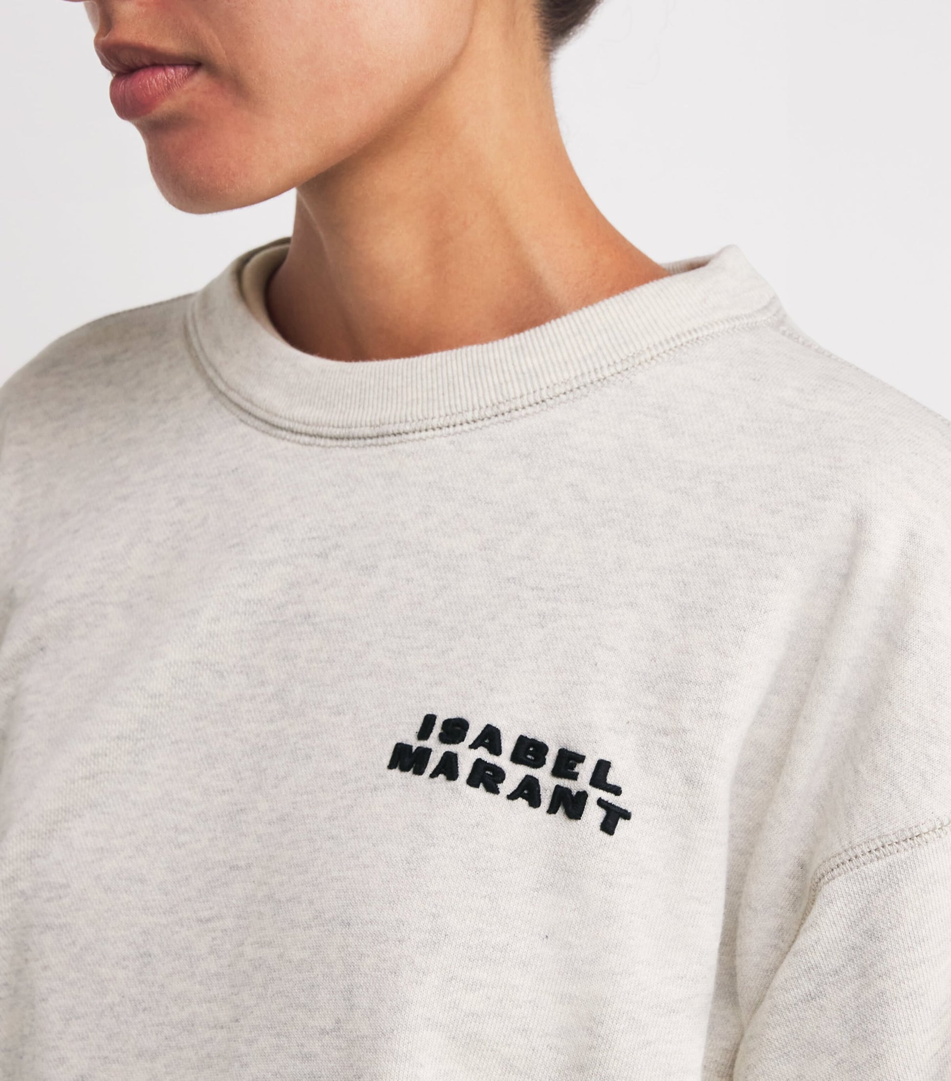 Ivory Cotton-Blend Shad Logo Sweatshirt