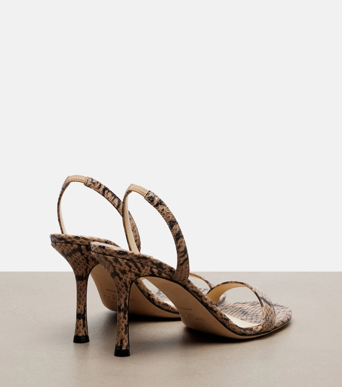 Jimmy Choo - Jenn snake-effect leather slingback sandals