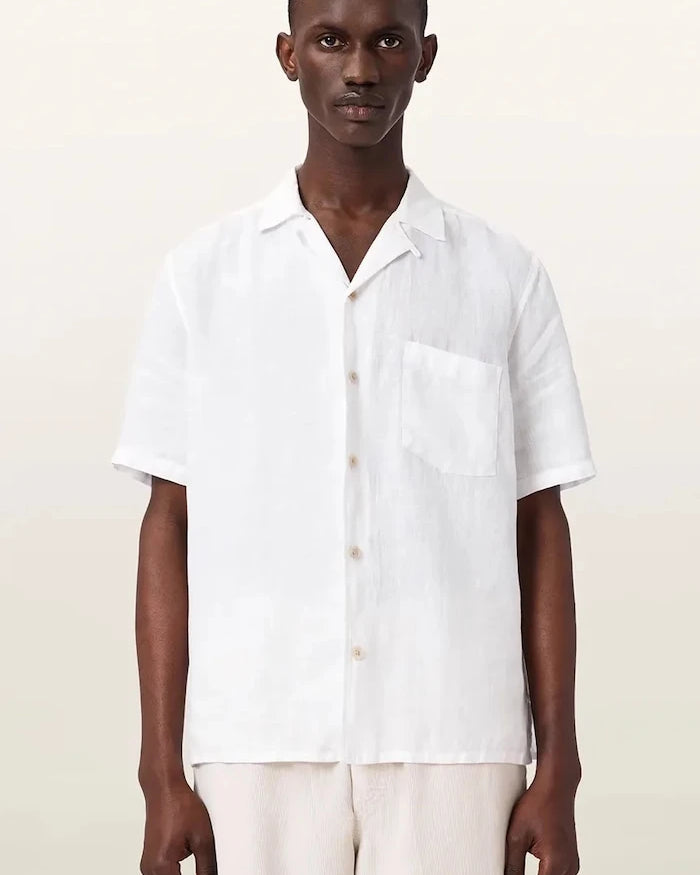 AllSaints erkek keten gömlek TRI