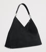 Toteme Black Suede Bevel Shoulder Bag